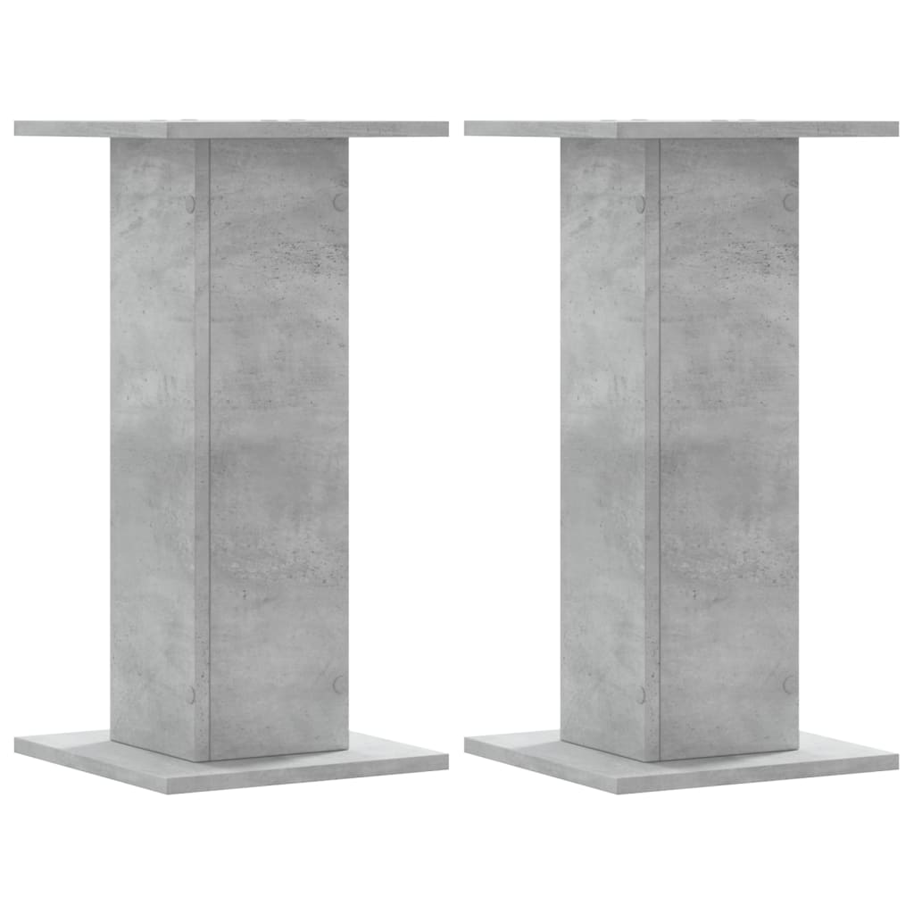 Suportes para alto-falantes VidaXL 2 unidades 30x30x60 cm madeira concreto cinza