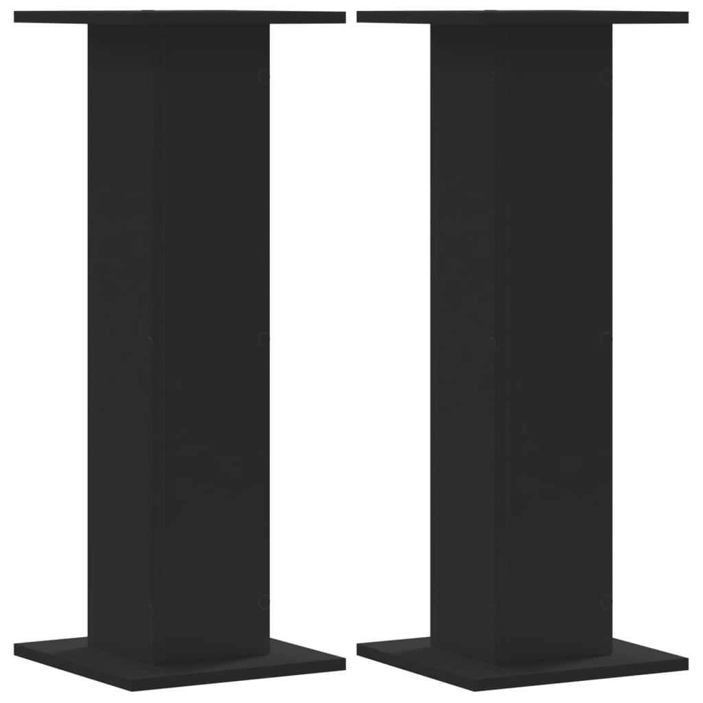VidaXL Speaker stands 2 pcs 30x30x80 cm processed wood black