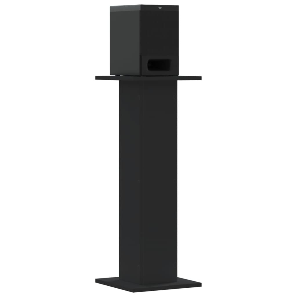 VidaXL Speaker stands 2 pcs 30x30x80 cm processed wood black