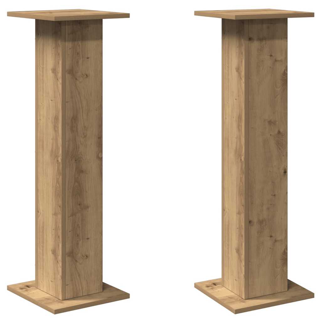 VidaXL speaker stands 2 pcs 30x30x95 cm wood, artisanal oak-colored