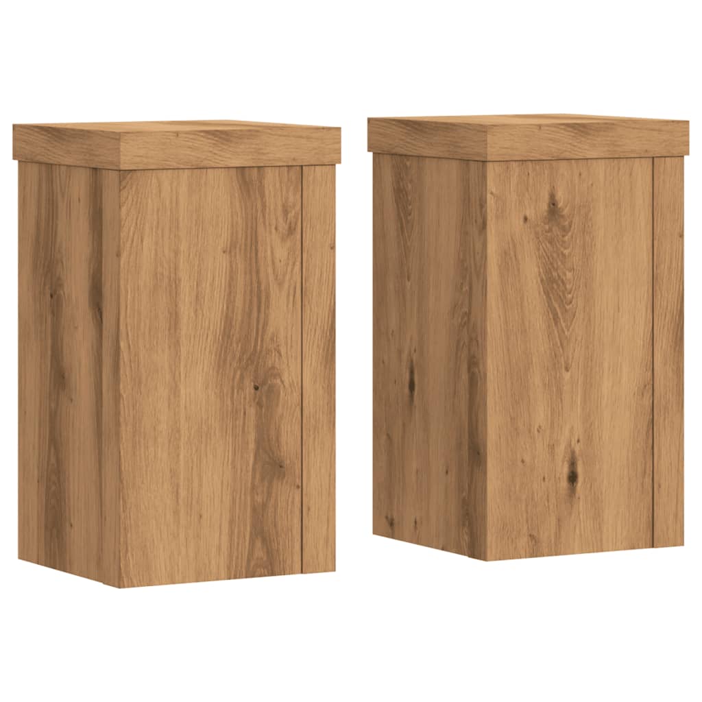 Vidaxl Planting Stands 2 PCS 10x10x18 cm trehåndverk eik