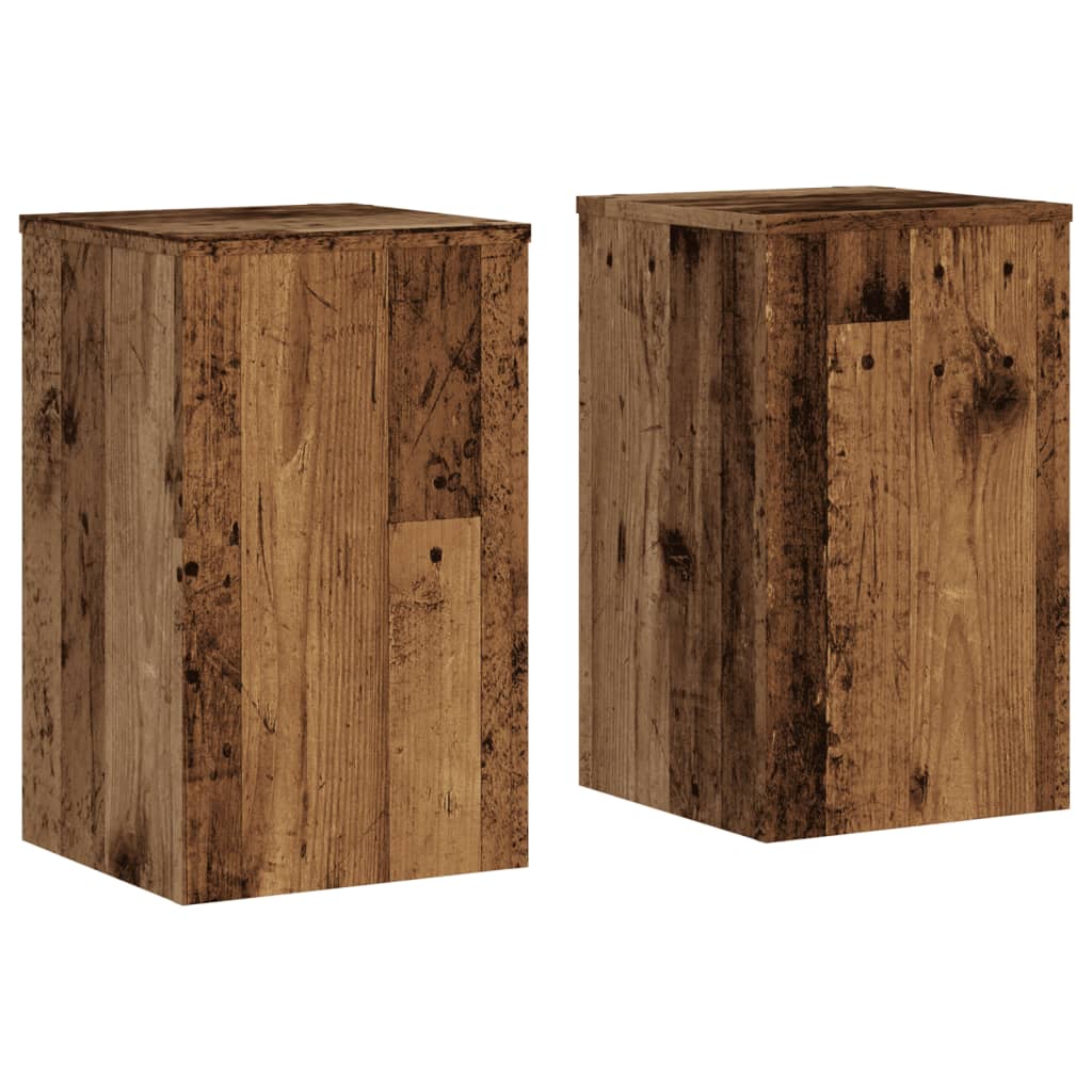 VidaXL Plant stands 2 pcs 30x30x50 cm treated wood, old wood-colored