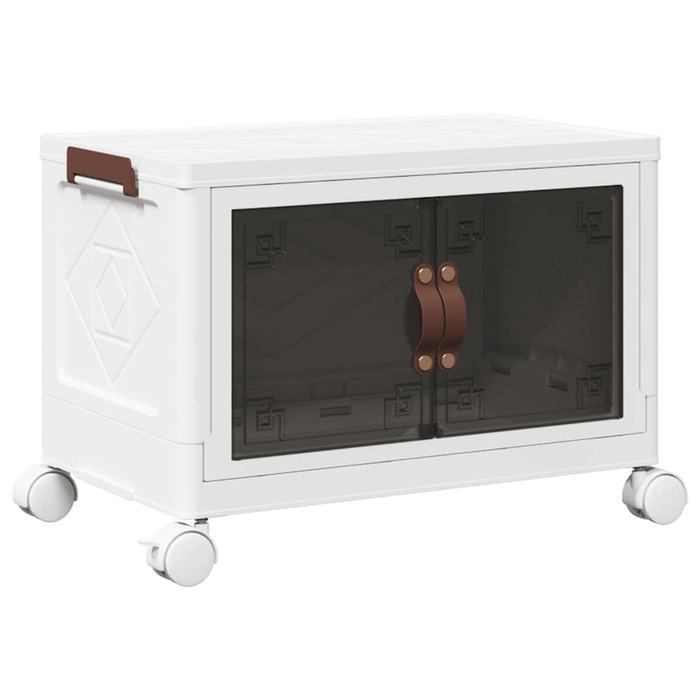 Vidaxl Stackable Storage Box with Wheels 28 L 48.5x29.5x33 cm