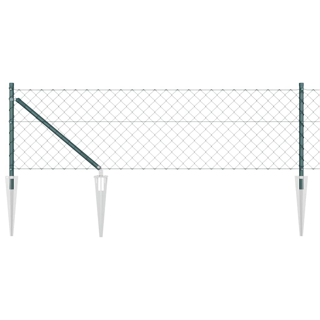 Vidaxl afrasteringspaal groen 10 x 0,8 m (60 x 60 mm gaas)