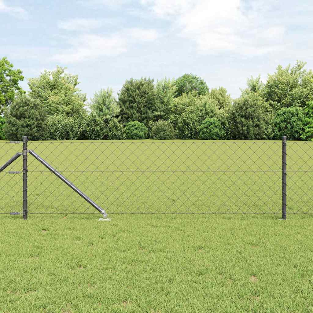 Poste para valla Vidaxl gris 10 x 0,6 m (malla 60 x 60 mm)