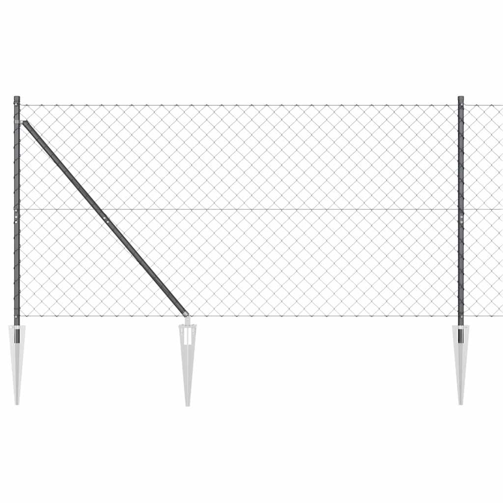 Vidaxl afrasteringspaal grijs 10 x 1,4 m (60 x 60 mm gaas)
