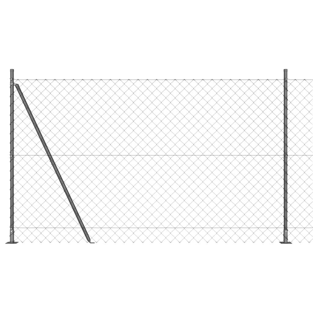 Vidaxl afrasteringspaal grijs 10 x 1,6 m (60 x 60 mm gaas)