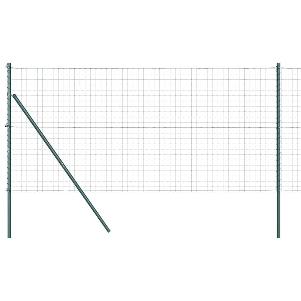 Valla vidaxxl con poste verde 1,2 x 10 m acero y PVC