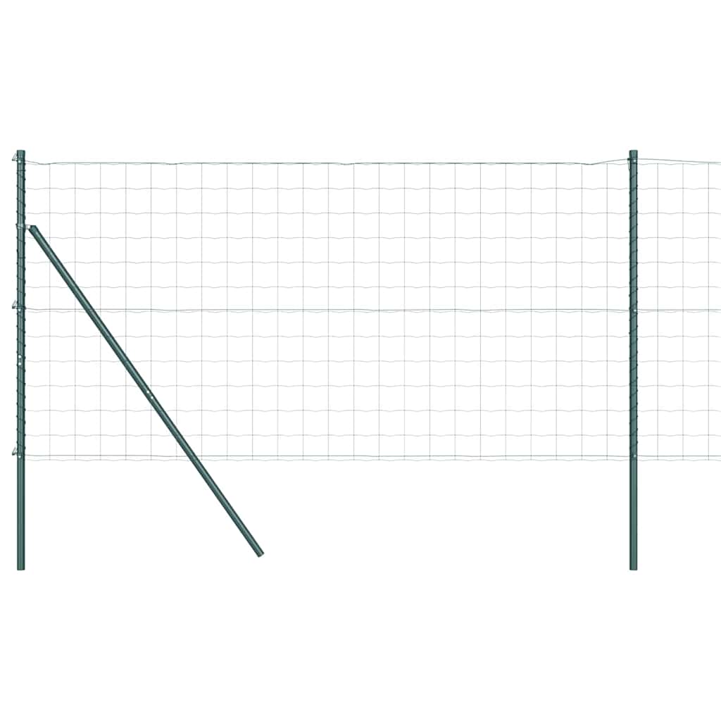 Valla vidaxxl con poste verde 1,2 x 10 m acero