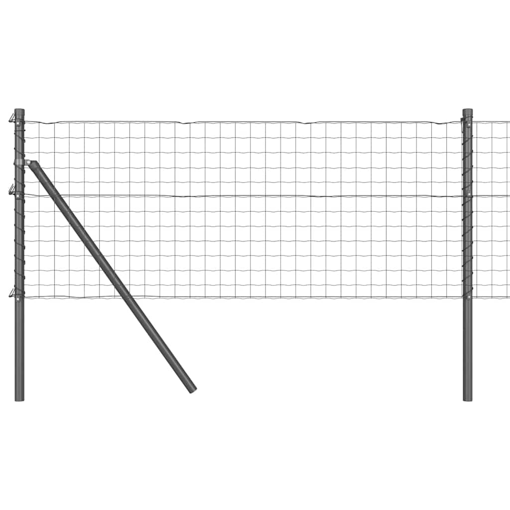 Valla vidaxl con poste gris 0,6 x 10 m acero y PVC
