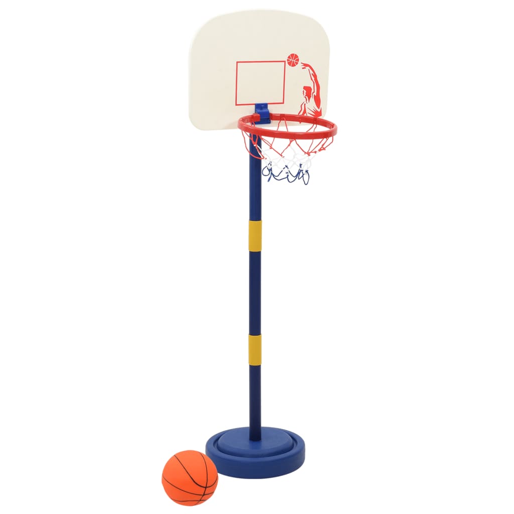 Vidaxl basketball stand with ball and pump, height adjustable 90 121 cm