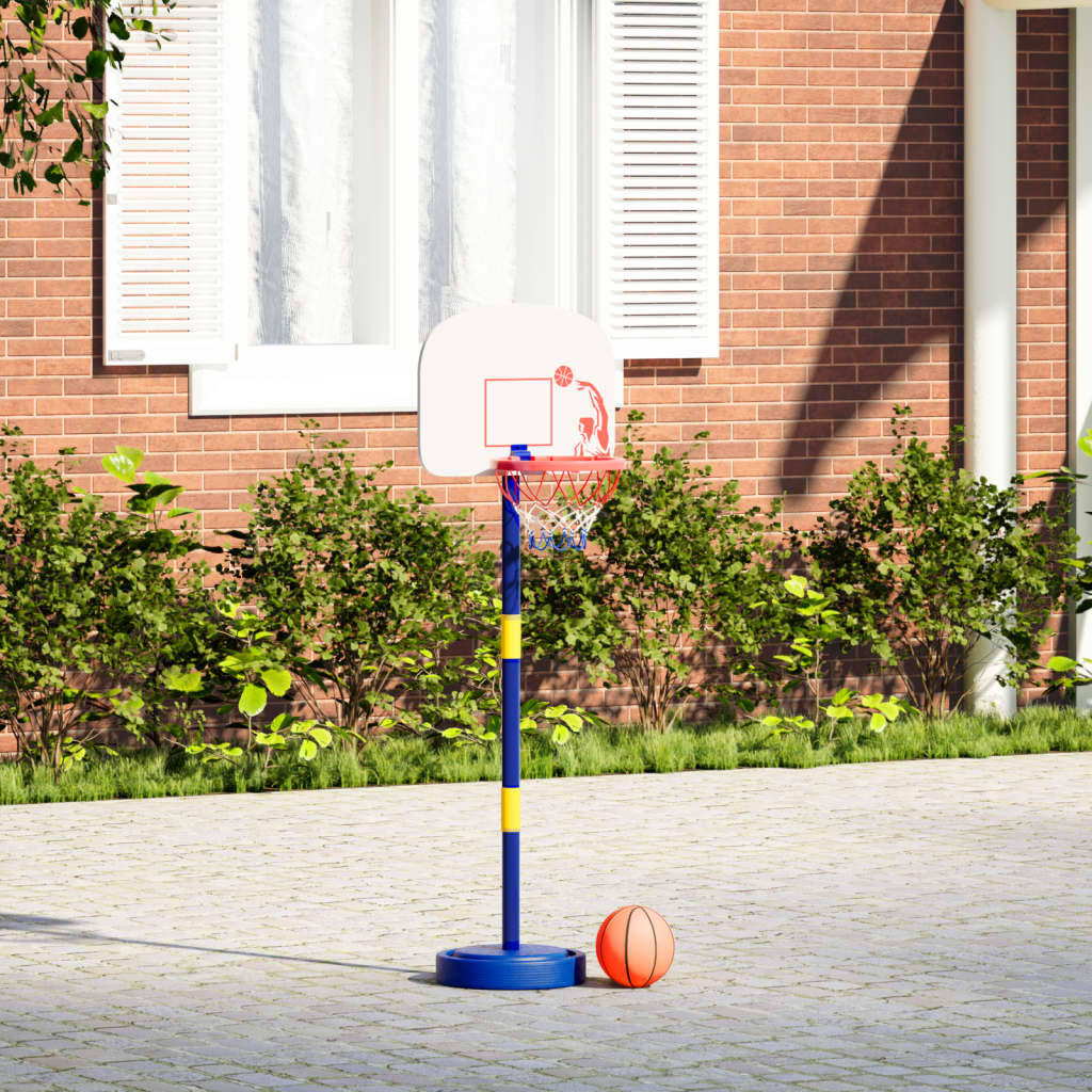 Vidaxl basketball stand with ball and pump, height adjustable 90 121 cm