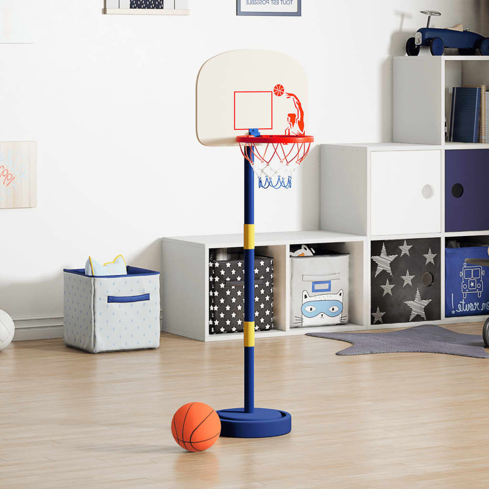 Vidaxl basketball stand with ball and pump, height adjustable 90 121 cm
