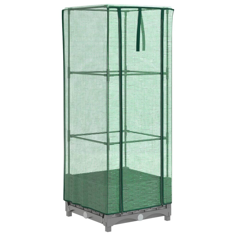 Vidaxl plantenbak verhoogd met kashoes 40x40x123 cm rattanlook