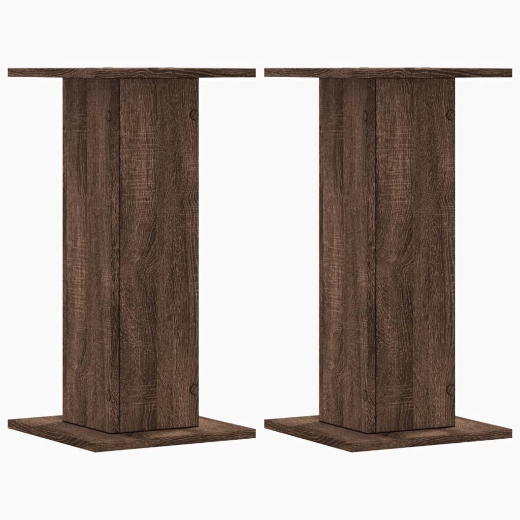 VidaXL Plant stands 2 pcs 30x30x60 cm engineered wood brown oak