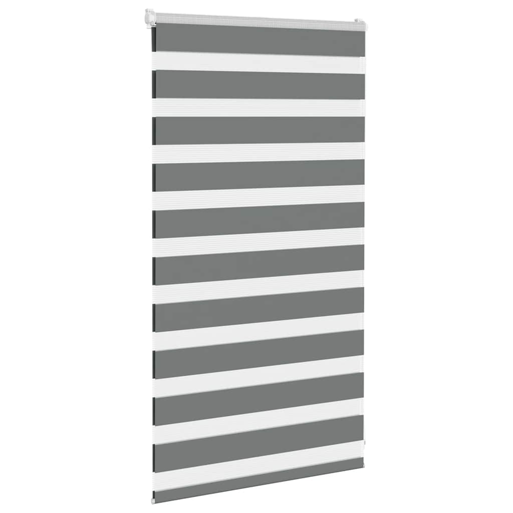 Vidaxl zebra roller blind 70x100 cm fabric width 65.9 cm dark gray