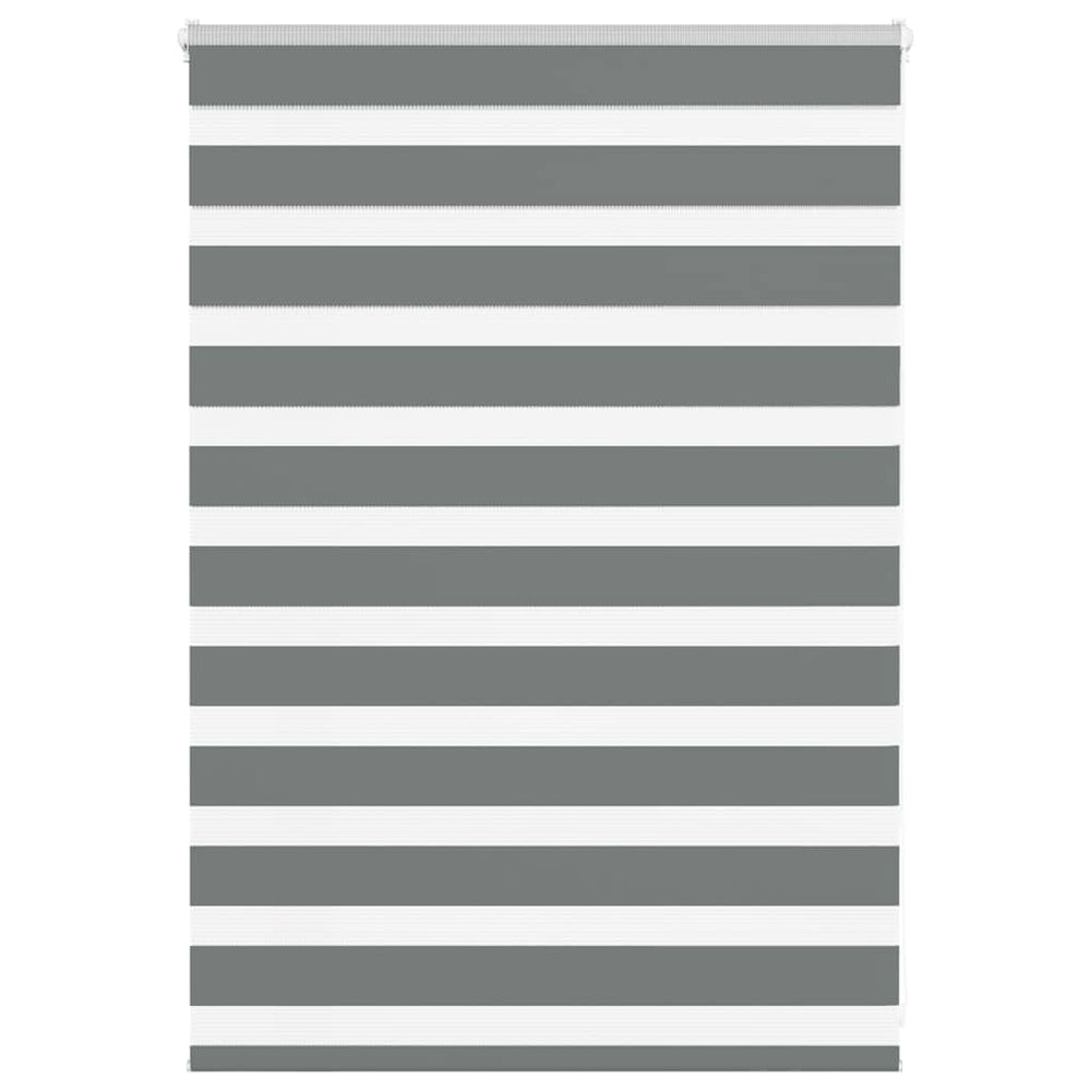 Vidaxl zebra roller blind 115x100 cm fabric width 110.9 cm dark gray