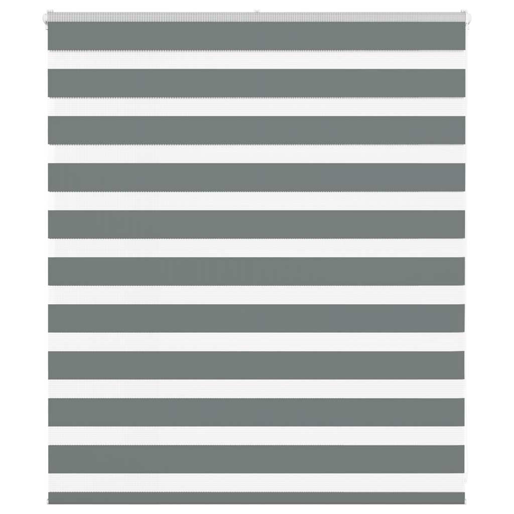 Vidaxl Zebra Roller Blind 135x100 cm Stoffbreite 130,9 cm dunkelgrau
