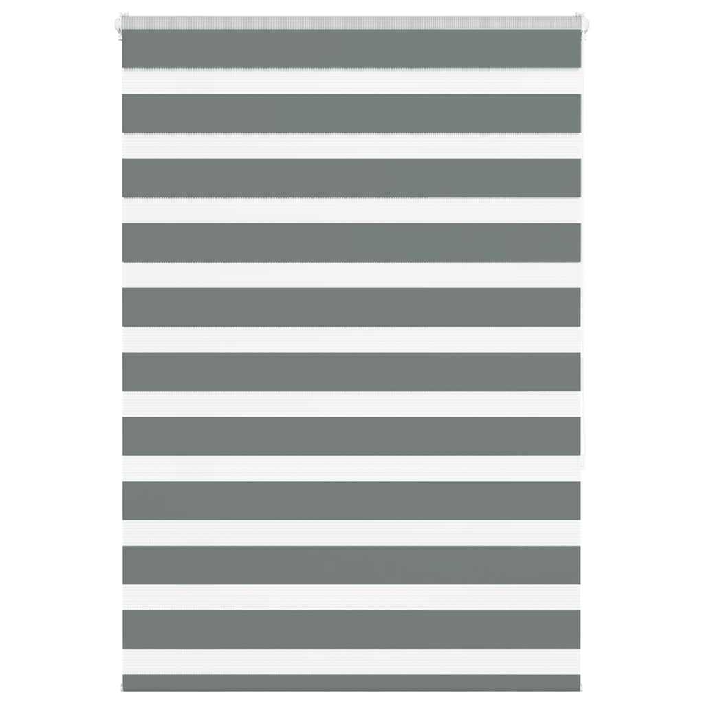 Vidaxl Zebra Roller Blind 100x150 cm Staubbreite 95,9 cm dunkelgrau