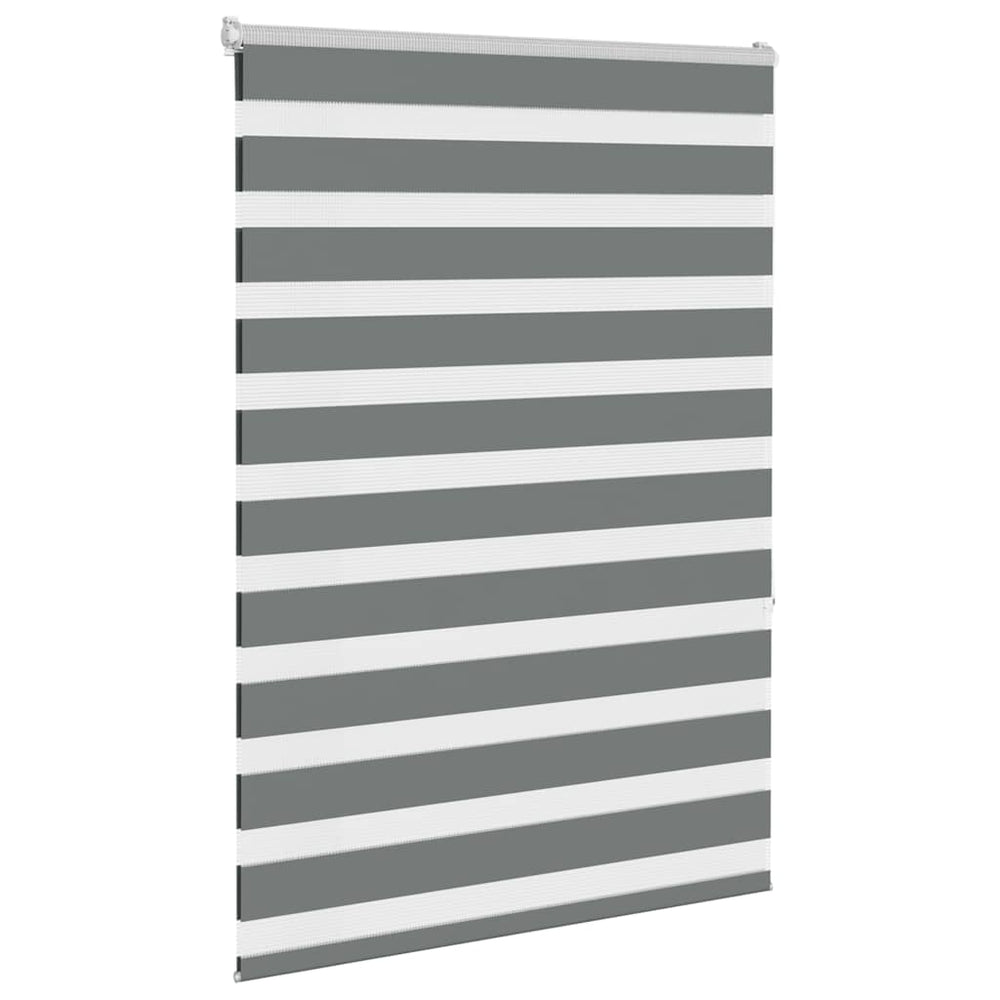Vidaxl Zebra Roller Slepi 110x150 cm Širina tkanine 105,9 cm temno siva