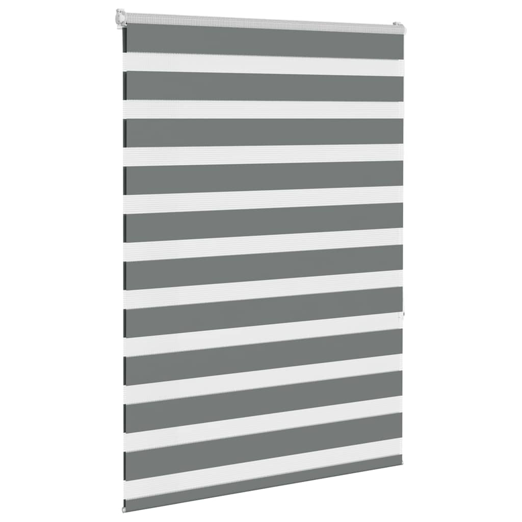 Vidaxl Zebra Roller Slepi 110x150 cm Širina tkanine 105,9 cm temno siva
