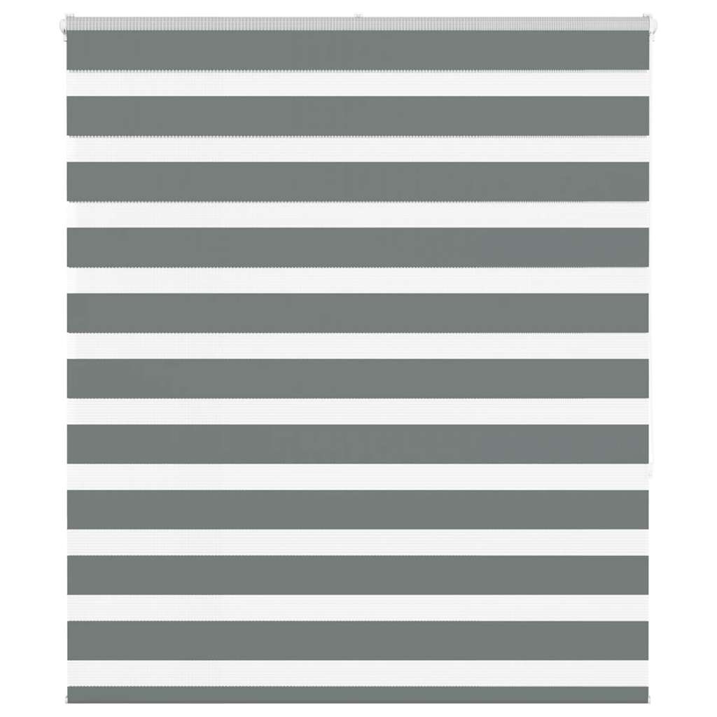 Vidaxl zebra rolgordijn 130x150 cm stofbreedte 125,9 cm donkergrijs