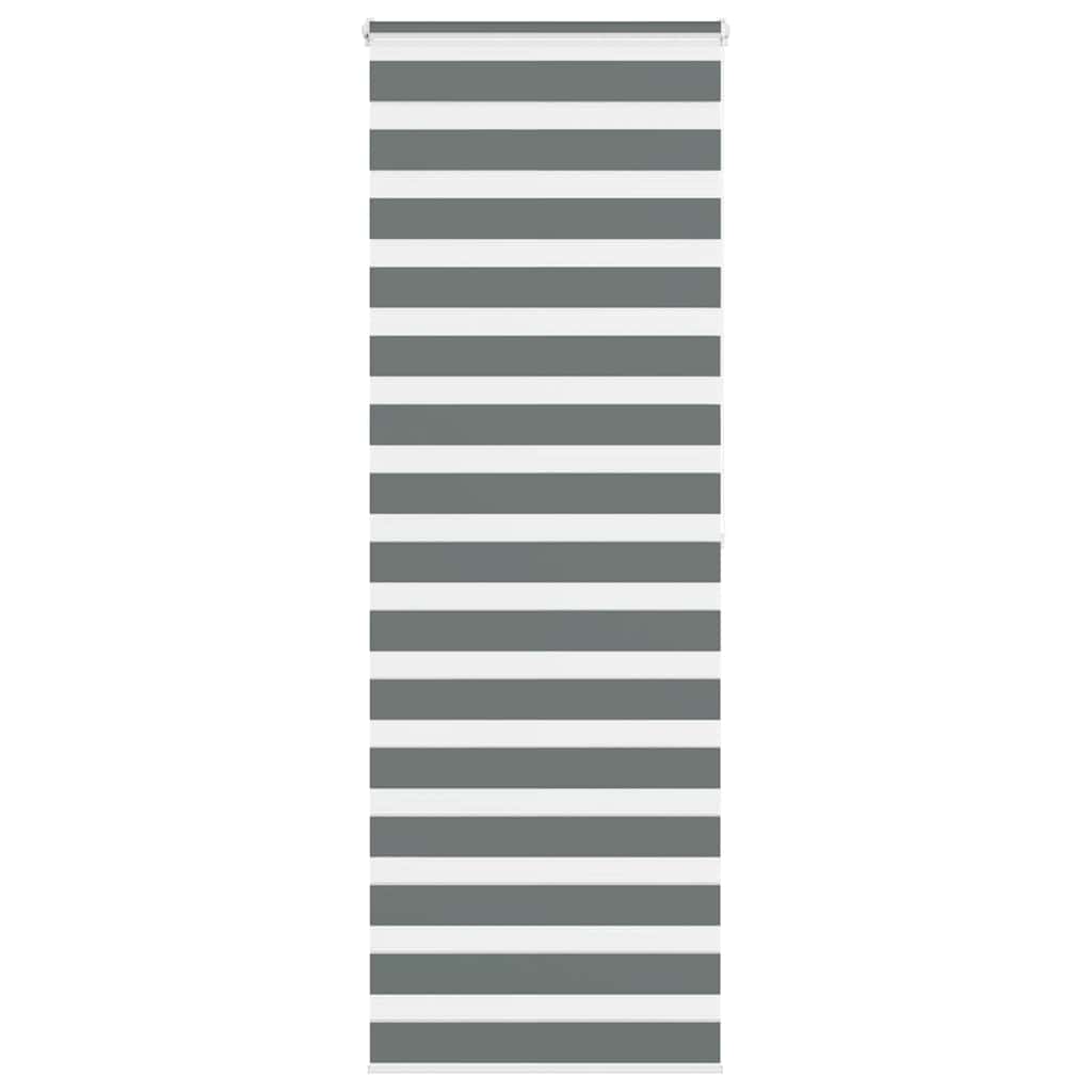 Vidaxl zebra rolgordijn 90x200 cm stofbreedte 85,9 cm donkergrijs