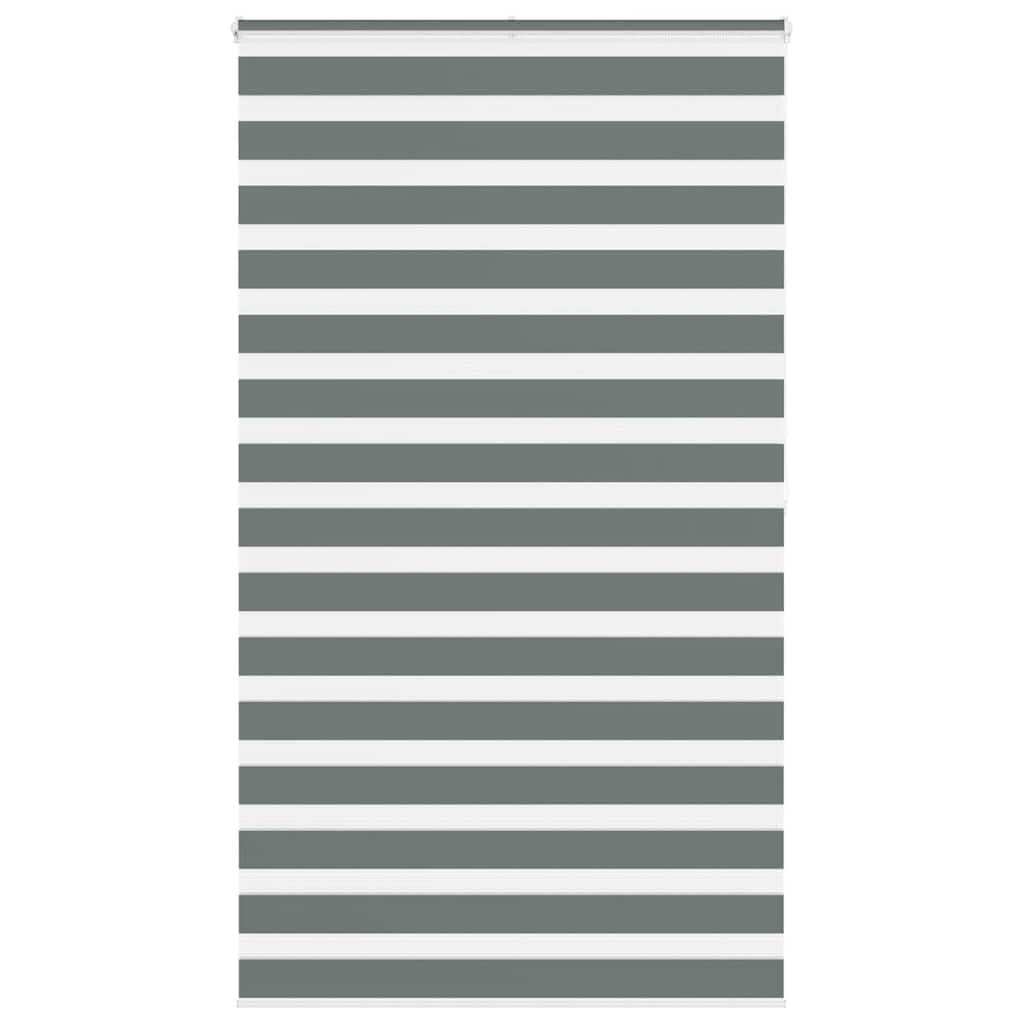 Vidaxl Zebra Roller Blind 120x200 cm Stoffbreite 115,9 cm dunkelgrau