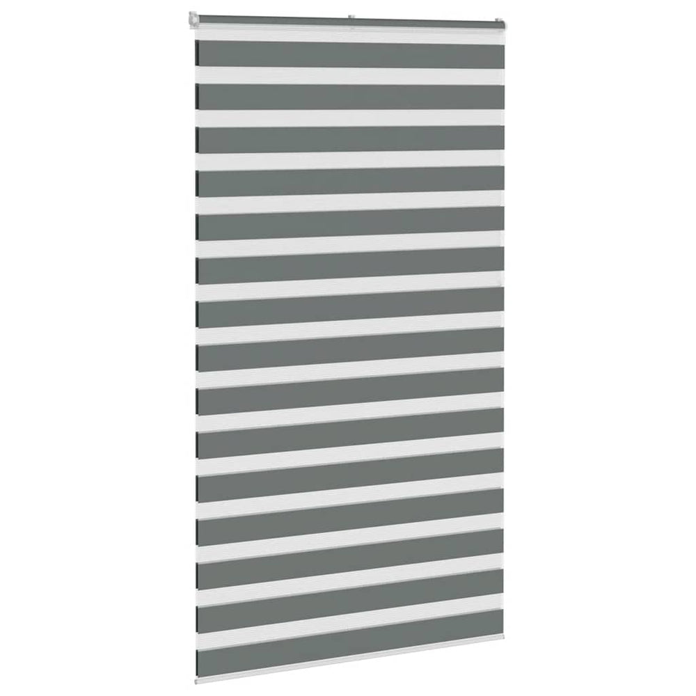 Vidaxl zebra roller blind 125x200 cm fabric width 120.9 cm dark gray