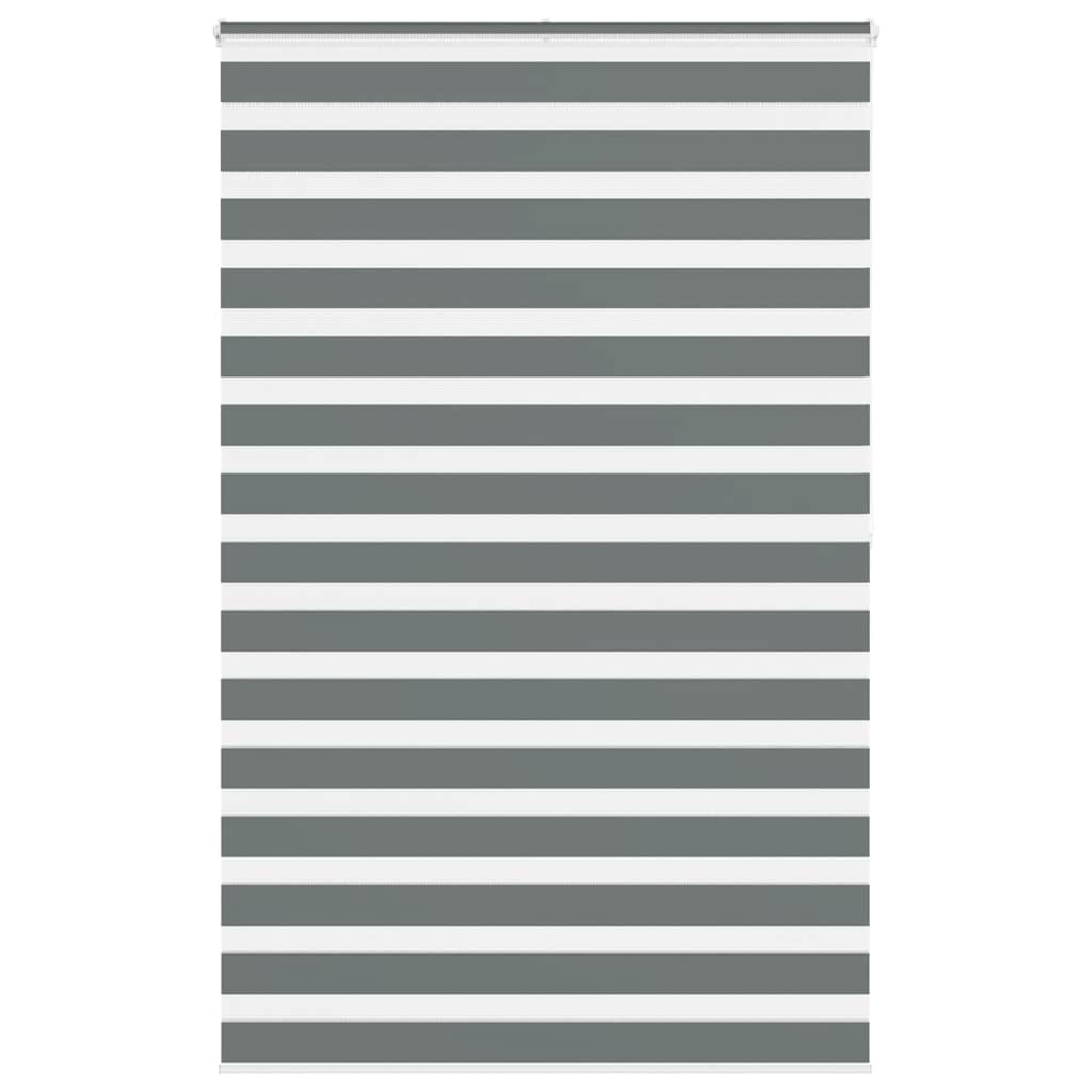 Vidaxl Zebra Roller Blind 145x200 cm Stoffbreite 140,9 cm dunkelgrau