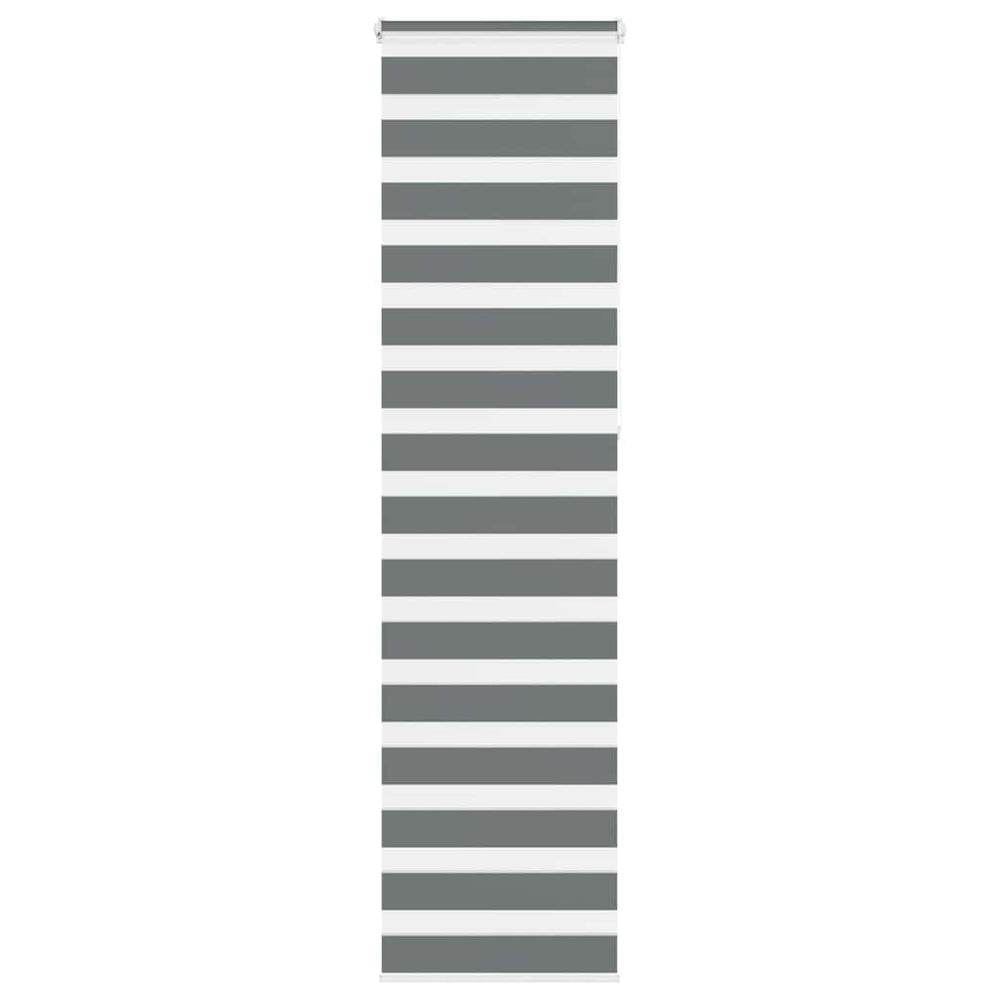 Vidaxl Zebra Rouleau aveugle 55x230 cm Largeur de tissu 50,9 cm Gris foncé