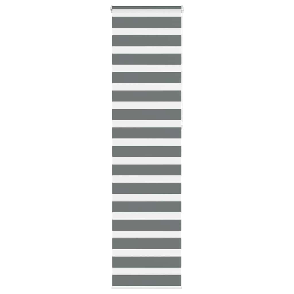Vidaxl Zebra Rouleau aveugle 55x230 cm Largeur de tissu 50,9 cm Gris foncé