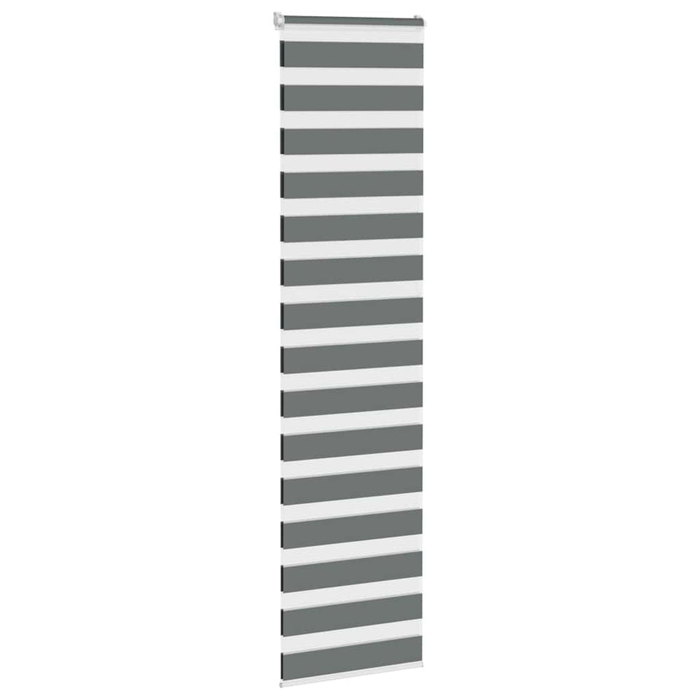 Vidaxl Zebra Rouleau aveugle 65x230 cm Largeur de tissu 60,9 cm Gris foncé