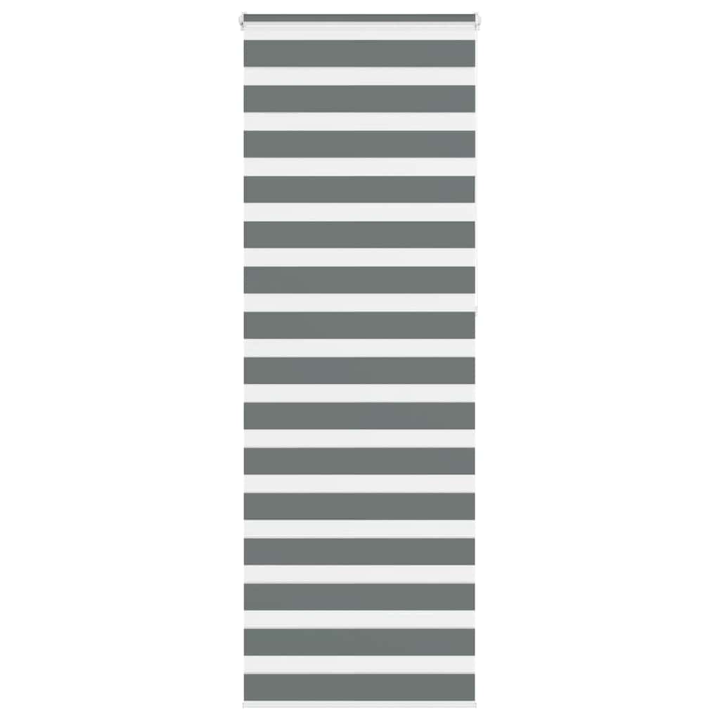 Vidaxl Zebra Roller Blind 70x230 cm Staubbreite 65,9 cm dunkelgrau