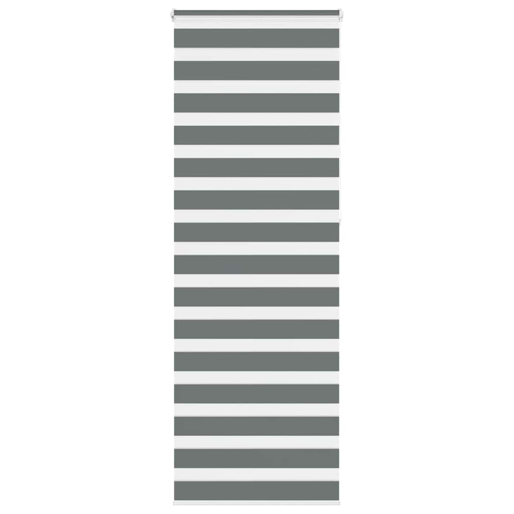 Vidaxl zebra rolgordijn 80x230 cm stofbreedte 75,9 cm donkergrijs