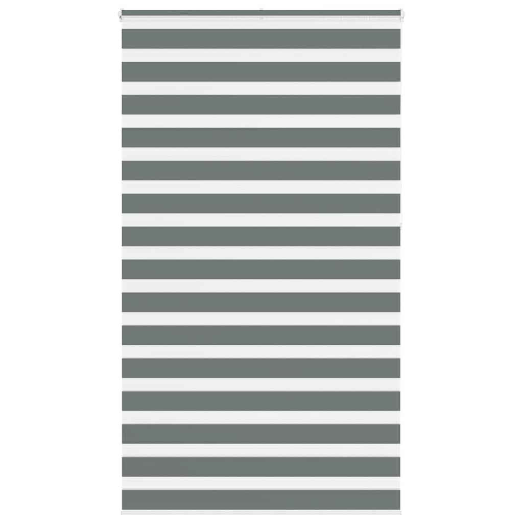 Vidaxl Zebra Roller Blind 120x230 cm Stoffbreite 115,9 cm dunkelgrau