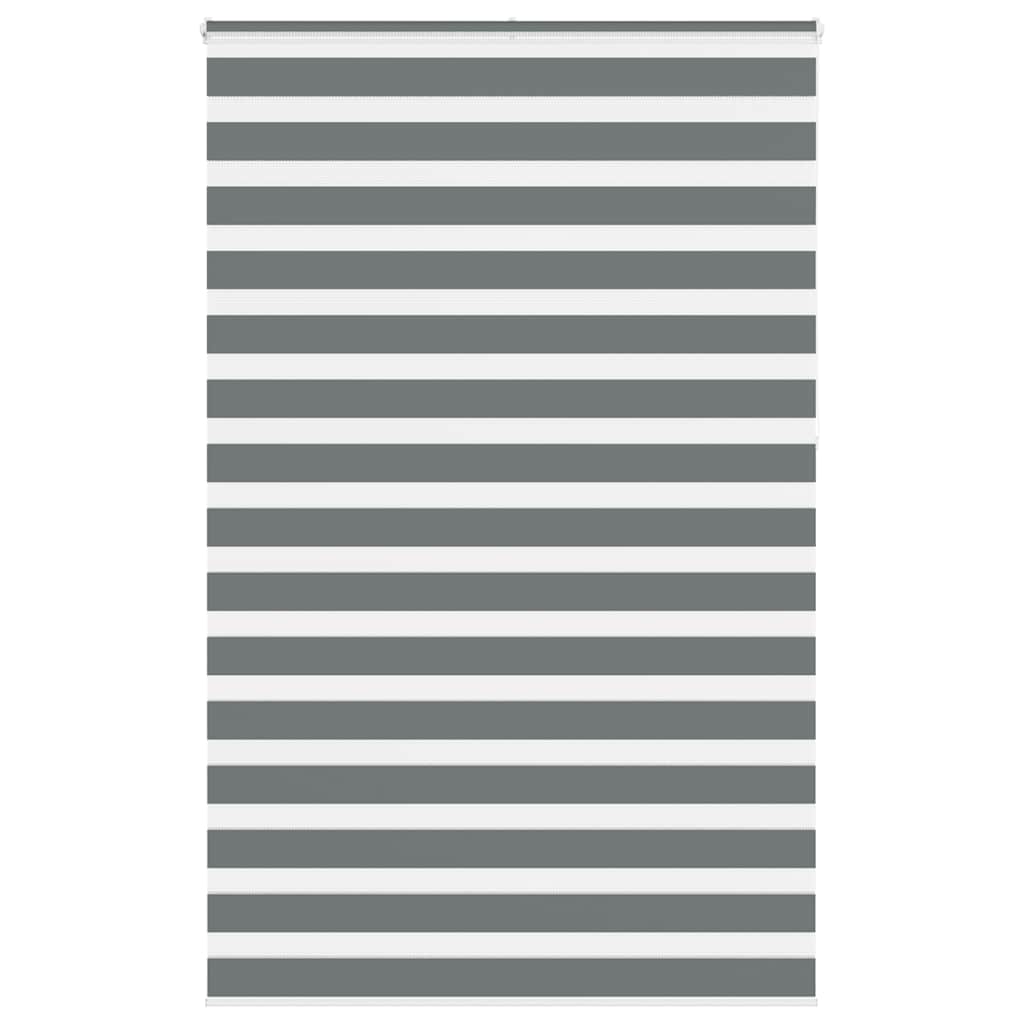 Vidaxl zebra rolgordijn 140x230 cm stofbreedte 135,9 cm donkergrijs
