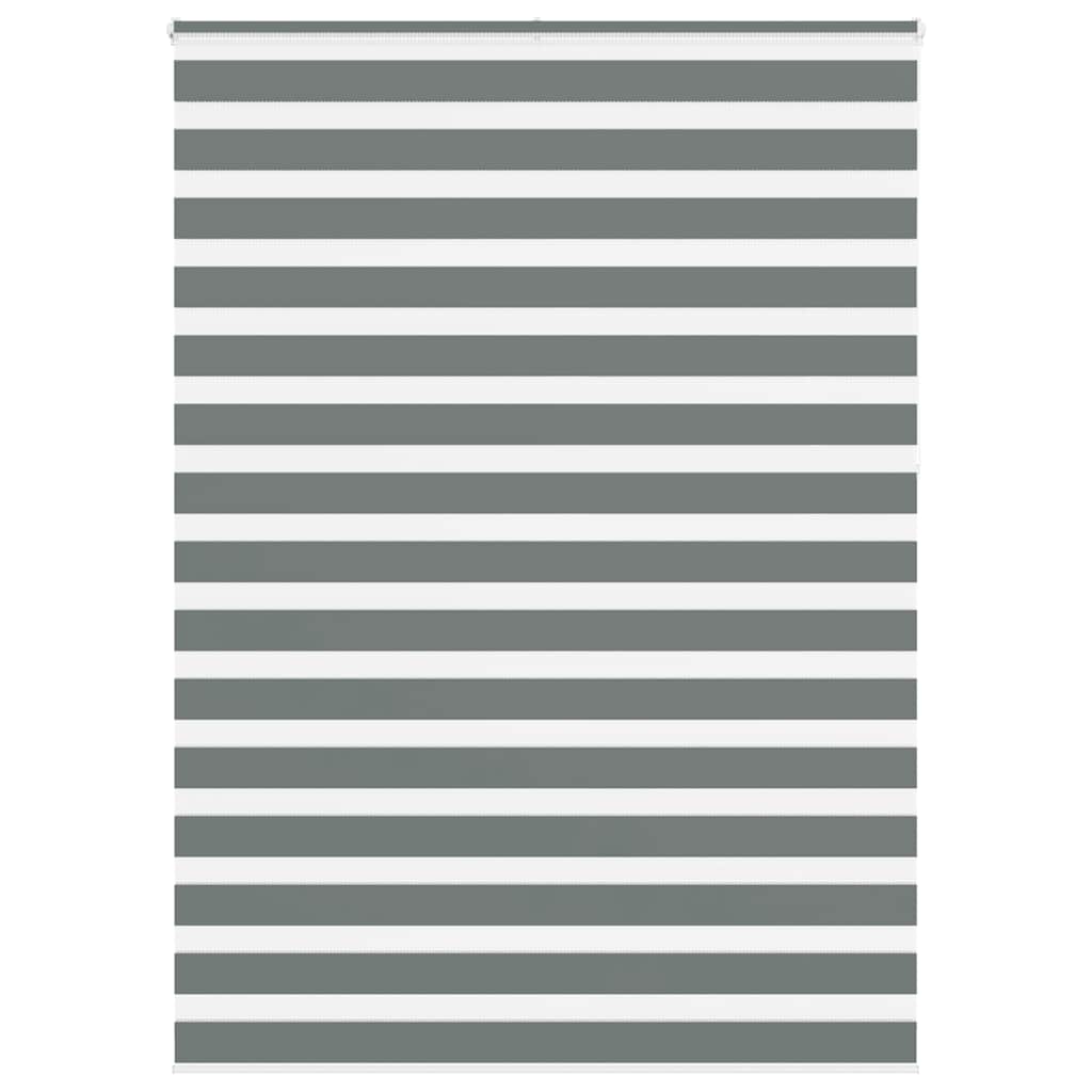 Vidaxl zebra rolgordijn 160x230 cm stofbreedte 155,9 cm donkergrijs