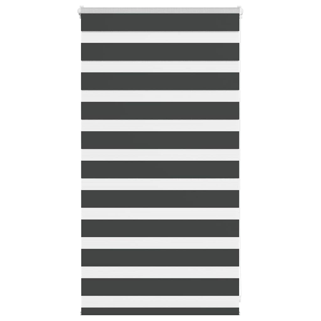 Vidaxl Zebra Roller Blind 70x100 cm Staubbreite 65,9 cm Schwarz