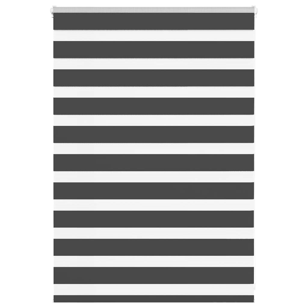 Vidaxl Zebra Roller Blind 95x100 cm Stoffbreite 90,9 cm Schwarz