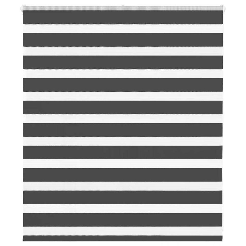 Vidaxl zebra roller blind 125x100 cm fabric width 120.9 cm black