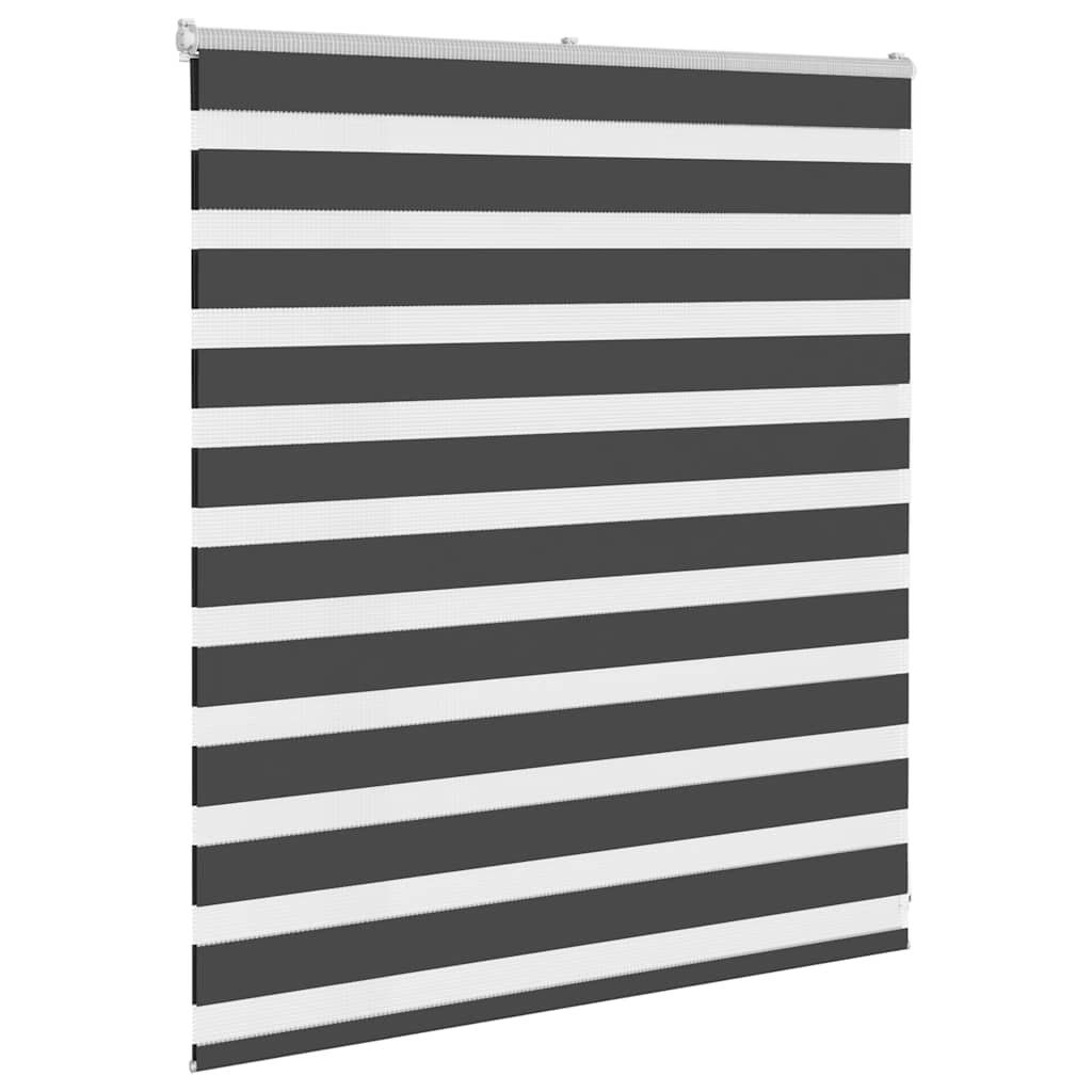 Vidaxl Zebra Roller Blind 130x100 cm Stoffbreite 125,9 cm Schwarz