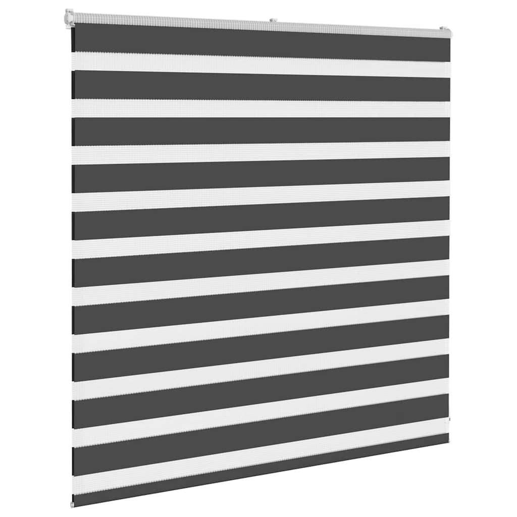 Vidaxl Zebra Roller Blind 140x100 cm Stoffbreite 135,9 cm Schwarz