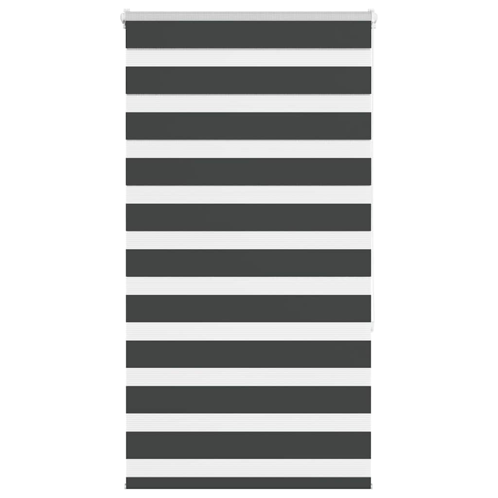 Vidaxl Zebra Roller Blind 70x150 cm Staubbreite 65,9 cm Schwarz
