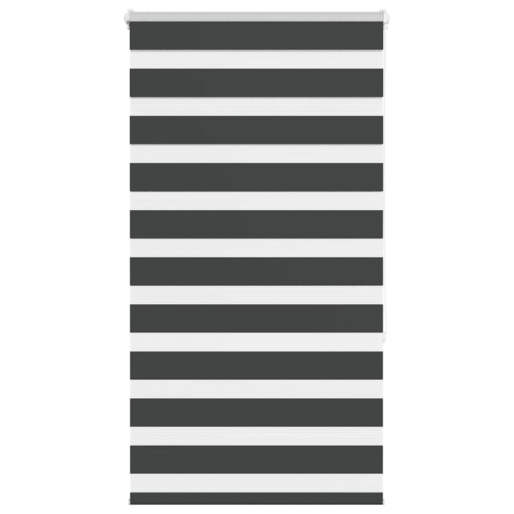 Vidaxl Zebra Rouleau aveugle 80x150 cm Largeur de poussière 75,9 cm noir