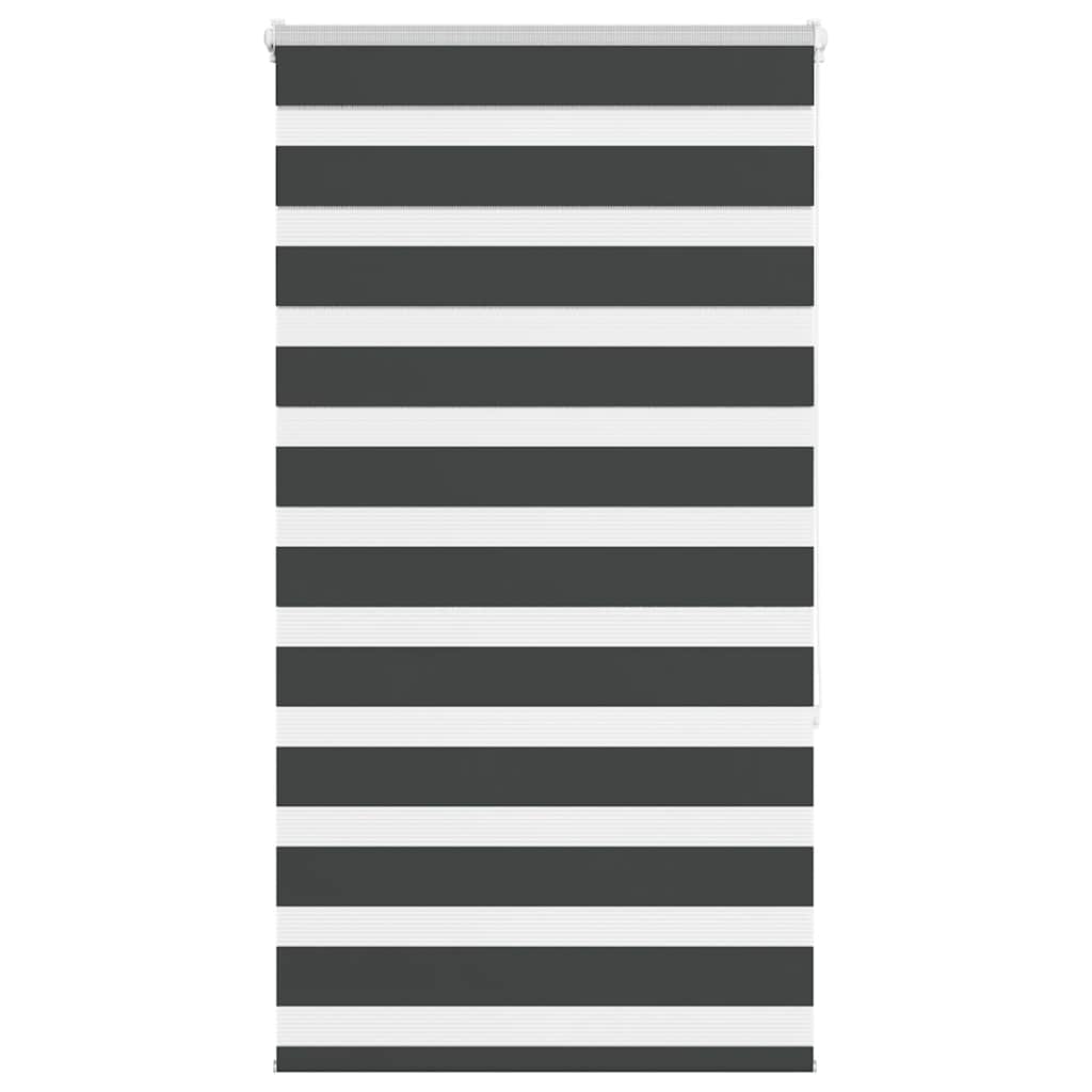 Vidaxl Zebra Roller Blind 90x150 cm Stoffbreite 85,9 cm Schwarz