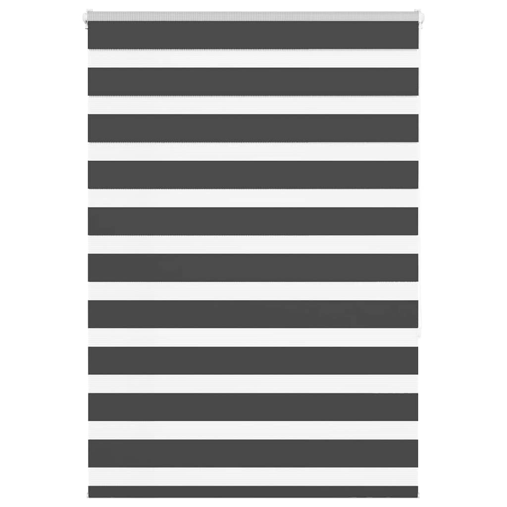 Vidaxl Zebra Roller Blind 100x150 cm Staubbreite 95,9 cm Schwarz
