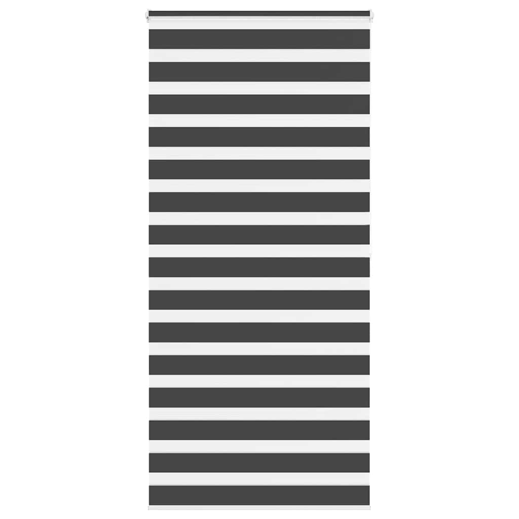 Vidaxl Zebra Roller Blind 105x200 cm Stoffbreite 100,9 cm Schwarz