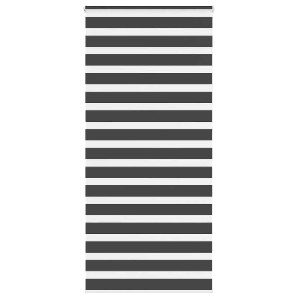 Vidaxl zebra rolgordijn 100x230 cm stofbreedte 95,9 cm zwart