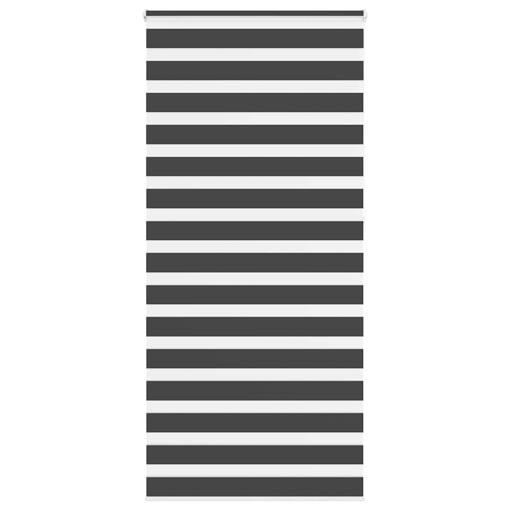 Vidaxl zebra rolgordijn 115x230 cm stofbreedte 110,9 cm zwart